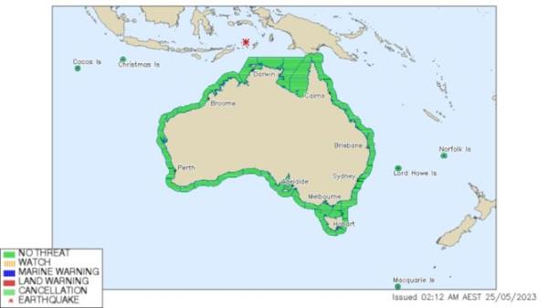 The Bureau of Meteorology assured residents in Australia<em></em>’s north that there was no current tsunami threat. Picture: BOM