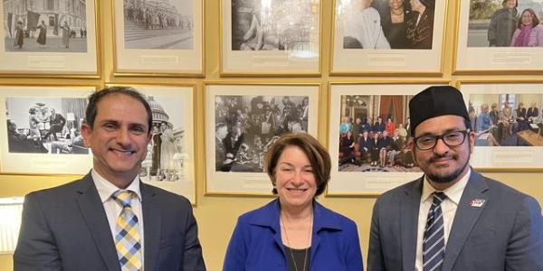 Sen. Amy Klobuchar, D, meets with IRF advocates.  (irf summit)