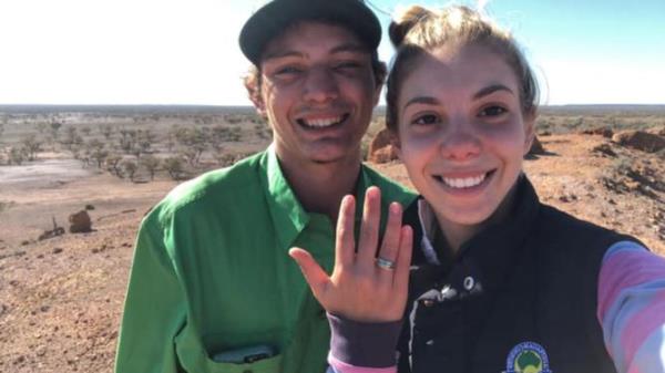 Rhiley and Maree Kuhrt became engaged in June 2021. Supplied