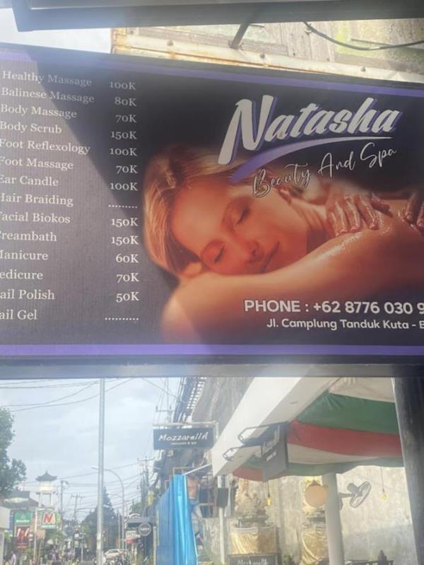 Couple<em></em>'s chilling massage parlour experience in Bali. Picture Supplied