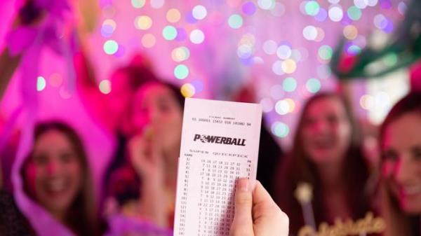 Supplied &#160;Powerball lotto celebration